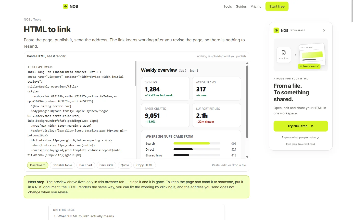 NOS Workspace screenshot 1