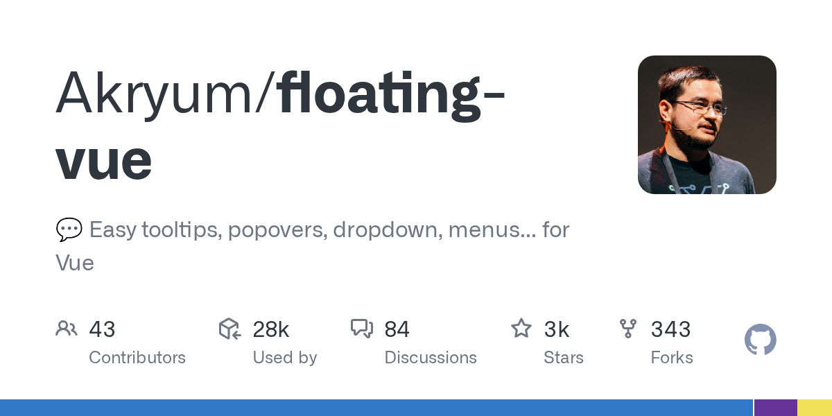 floating-vue — 💬 Easy tooltips, popovers, dropdown, menus... for Vue