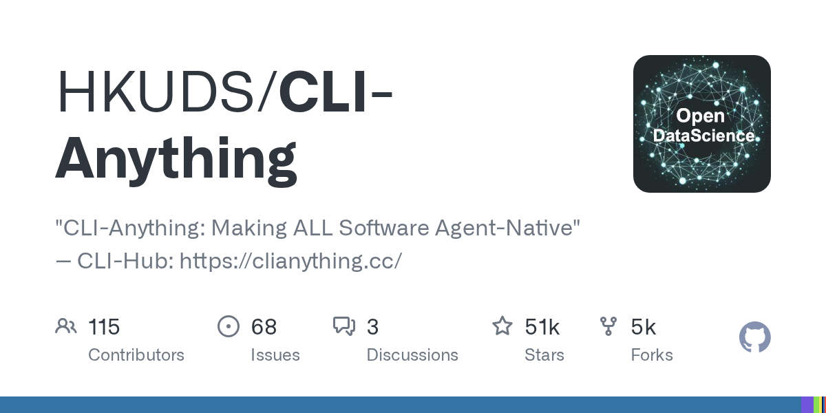 CLI-Anything: Making ALL Software Agent-Native