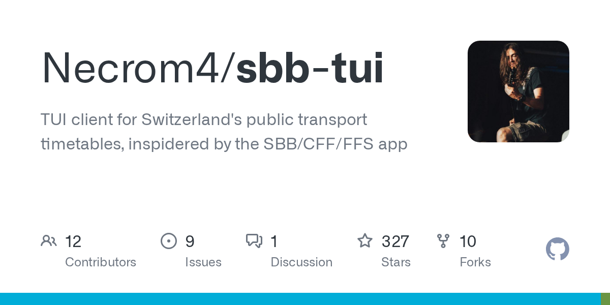 SBB-TUI: TUI Client for Switzerland's Public Transport Timetables