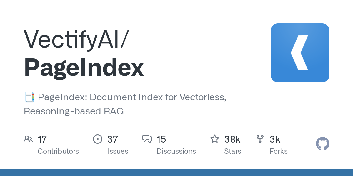 PageIndex: Vectorless, Reasoning-Based RAG