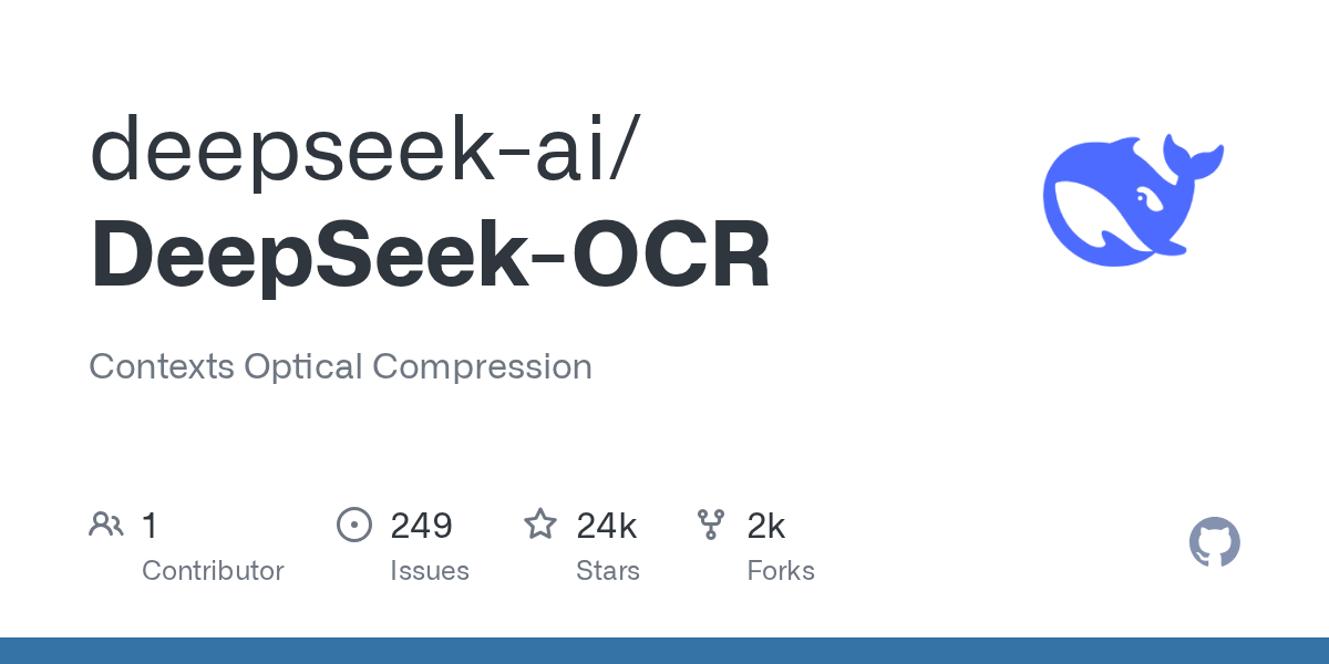 DeepSeek-OCR: Contexts Optical Compression
