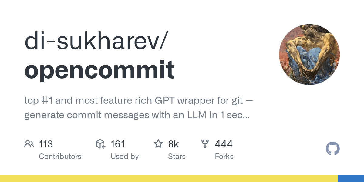 OpenCommit: Auto-generate meaningful commits in a second