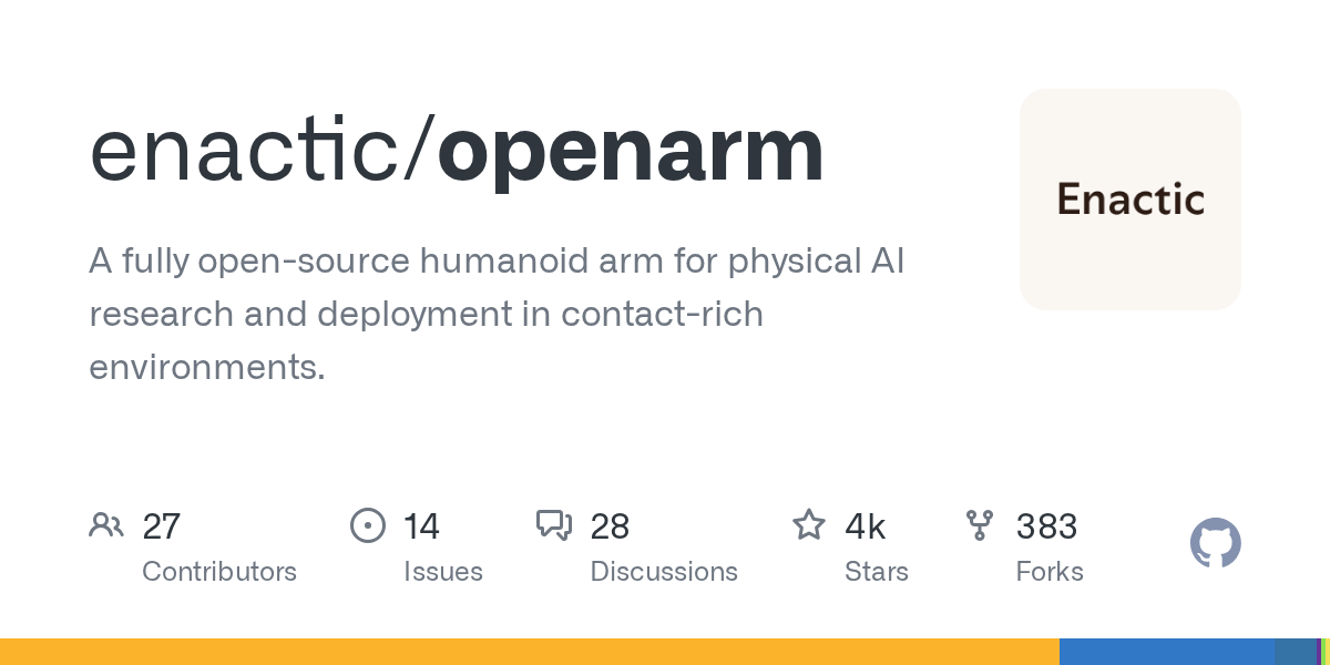 OpenArm: Open-Source 7DOF Humanoid Arm for Physical AI Research