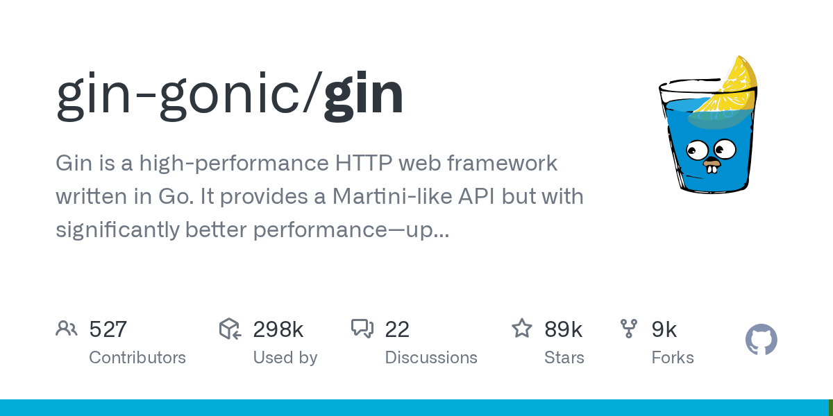 Gin: High-Performance HTTP Web Framework for Go