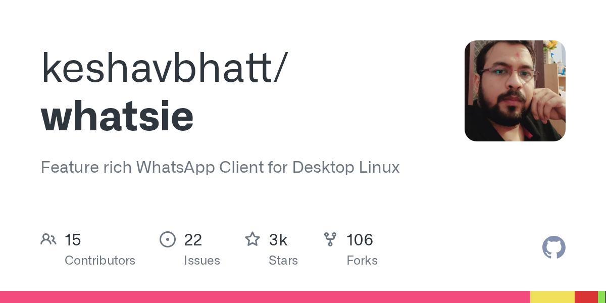 WhatSie: Feature-rich WhatsApp Web client based on Qt WebEngine for Linux and Windows Desktop