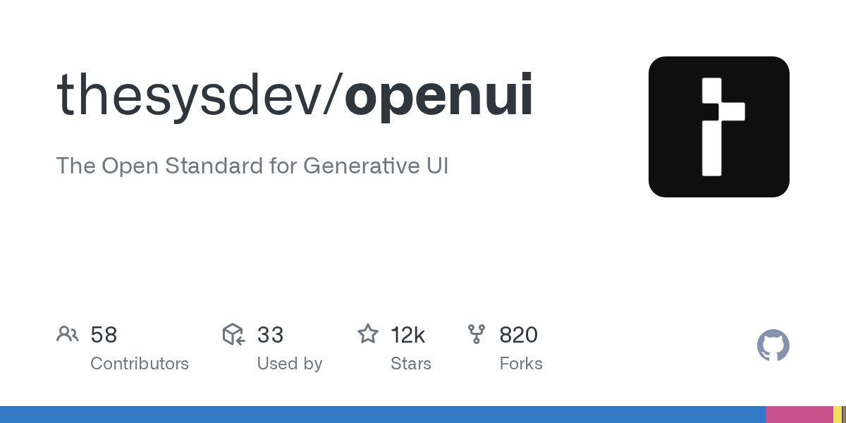 OpenUI: Open Framework for Generative UI