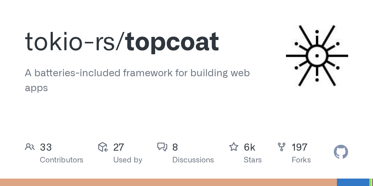 Topcoat: Full-Stack Web Framework for Rust