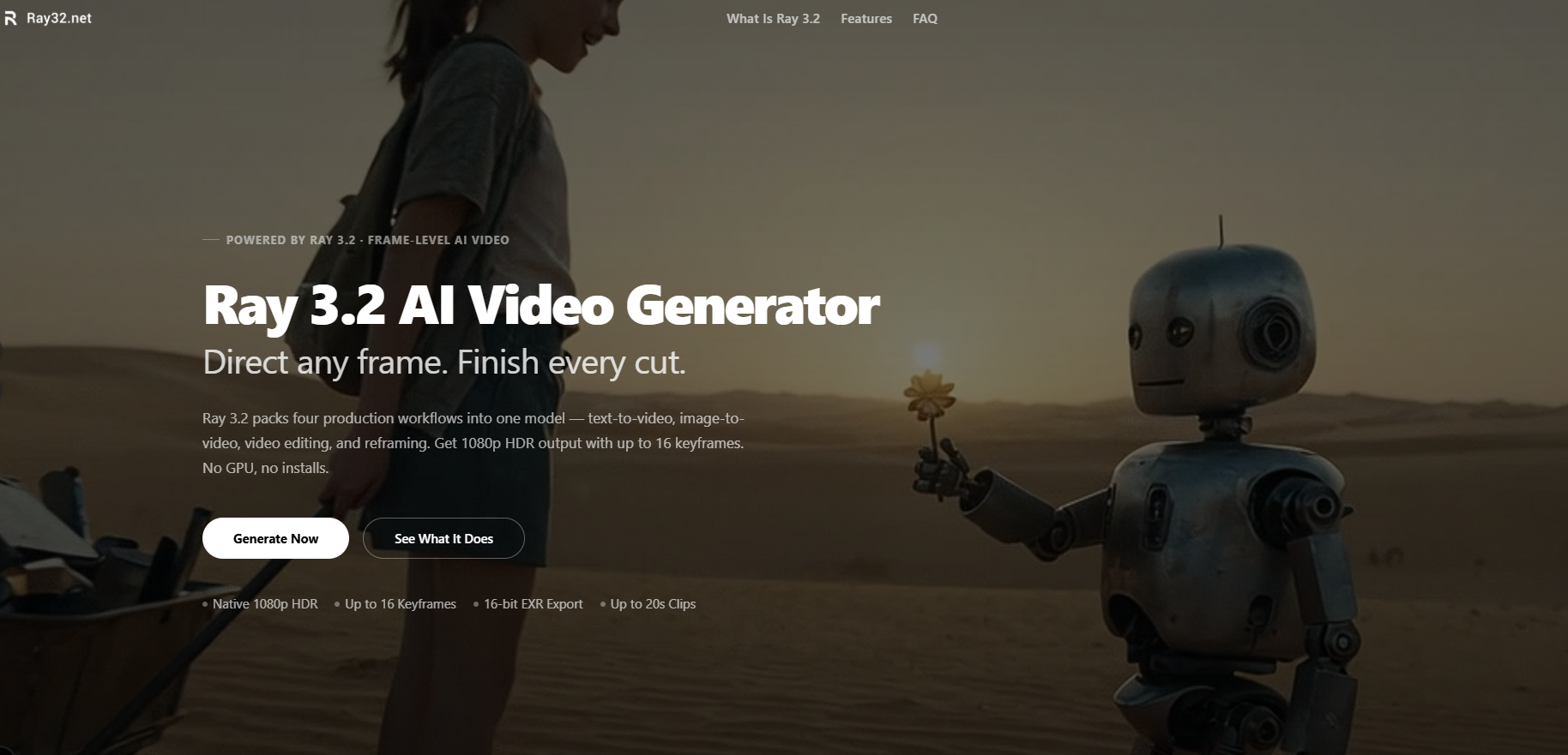 Ray 3.2 AI Video Generator screenshot 1