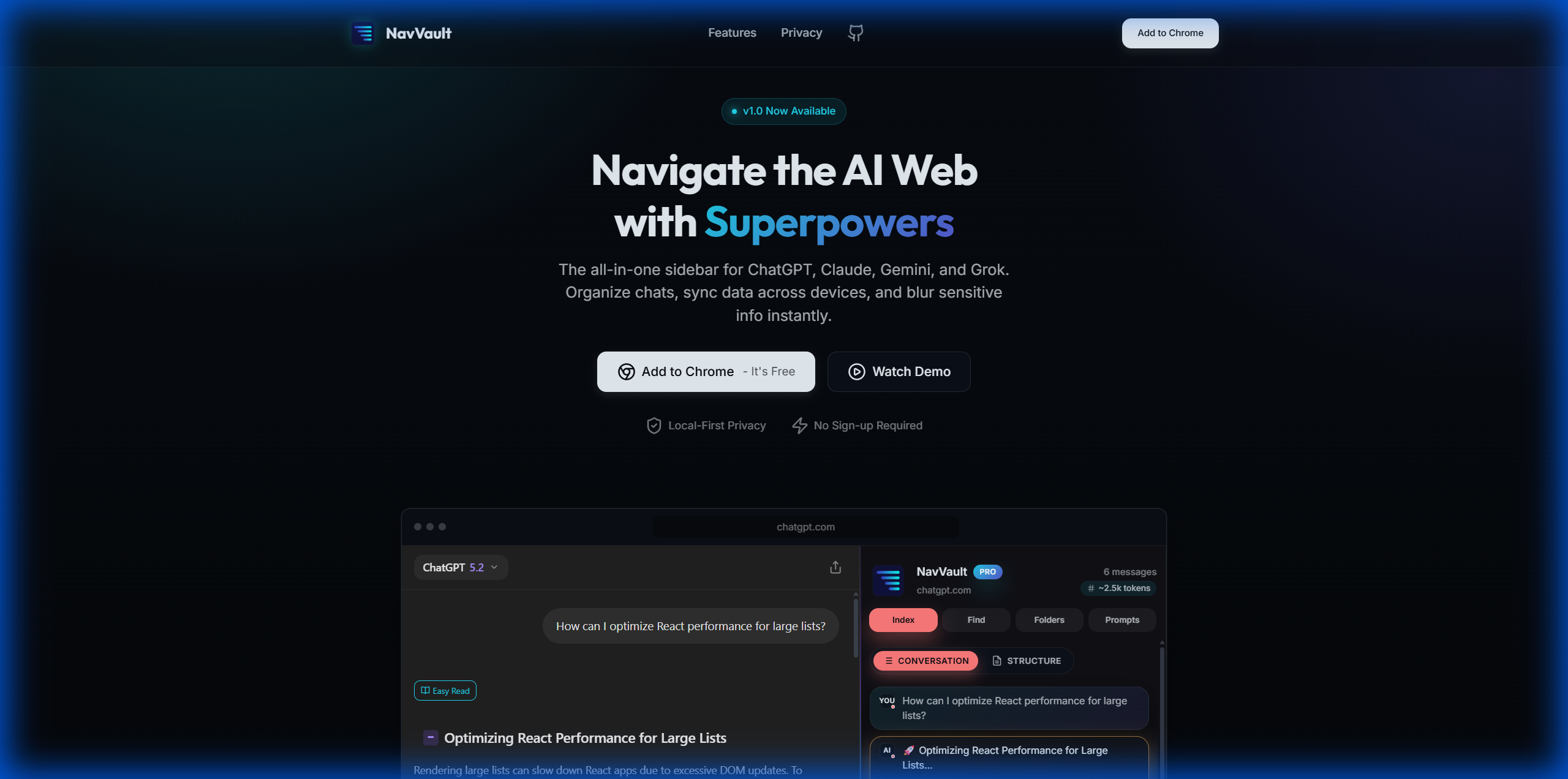 NavVault screenshot 1