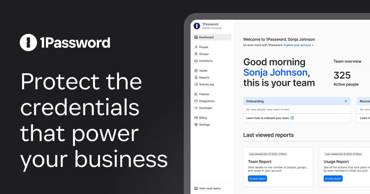 1Password screenshot 1