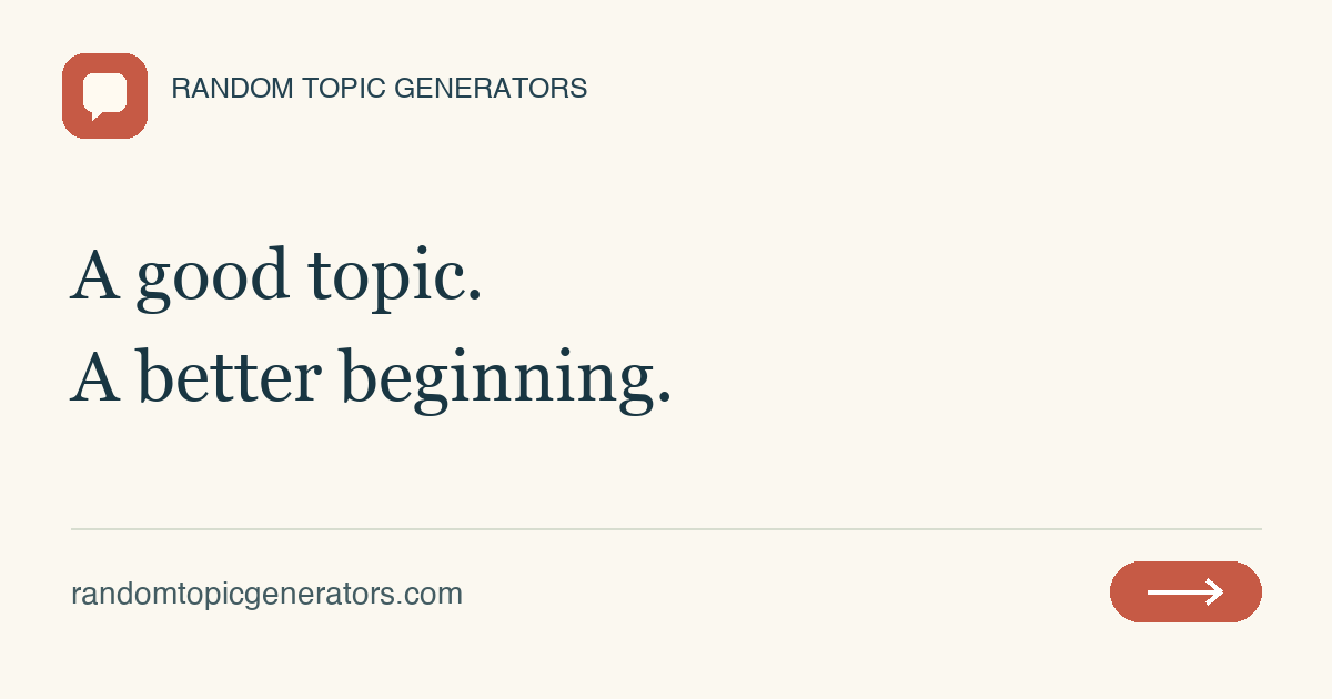 Random Topic Generators