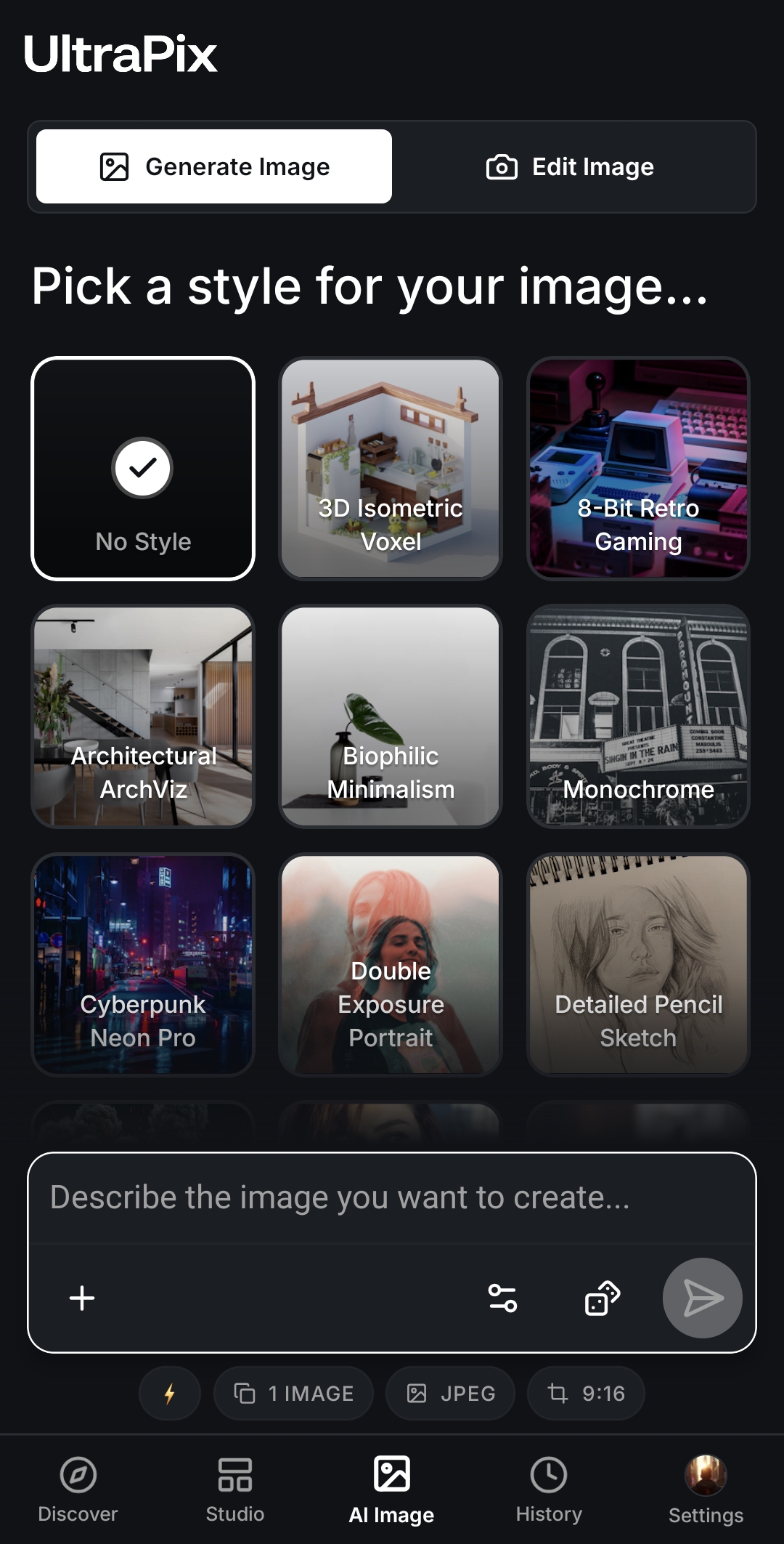UltraPix — AI image generator app for stunning photos screenshot 3