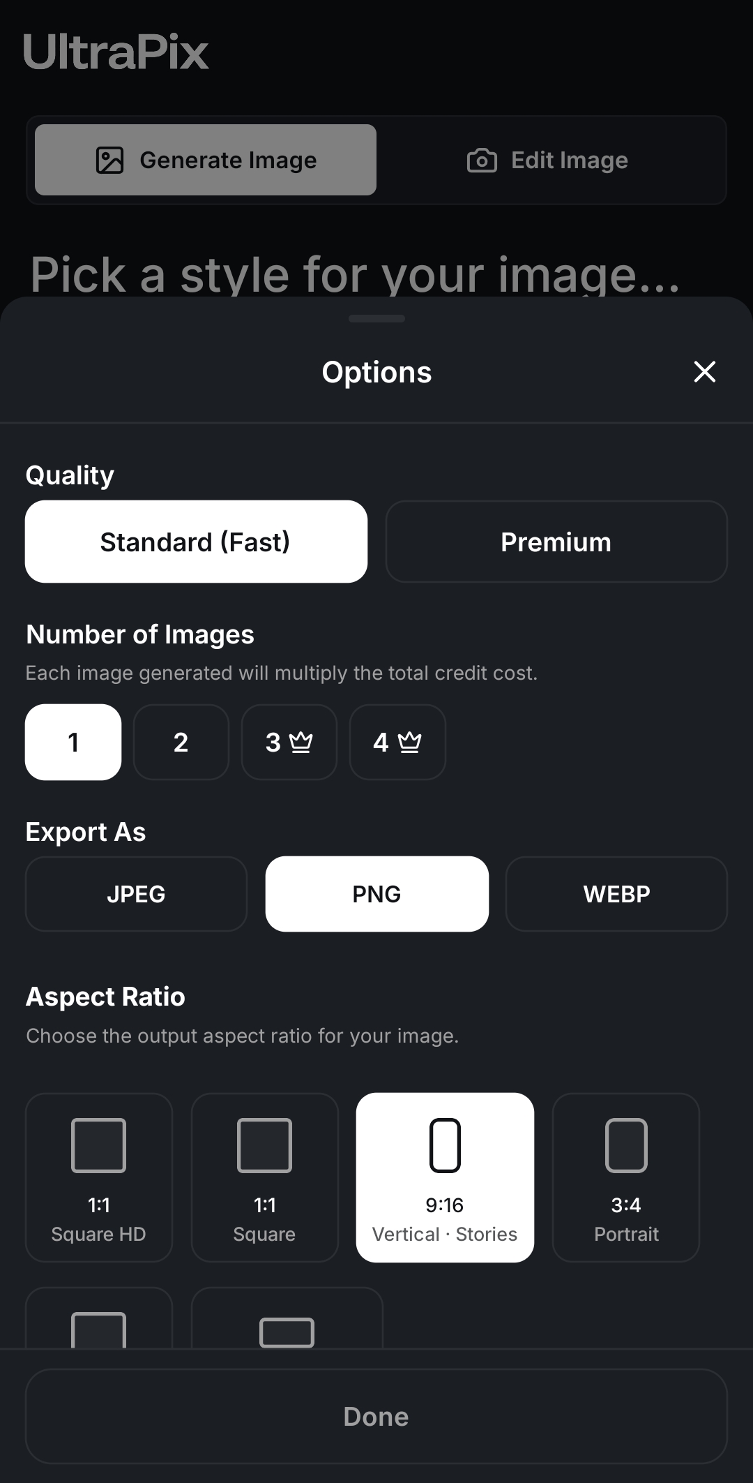 UltraPix — AI image generator app for stunning photos screenshot 4