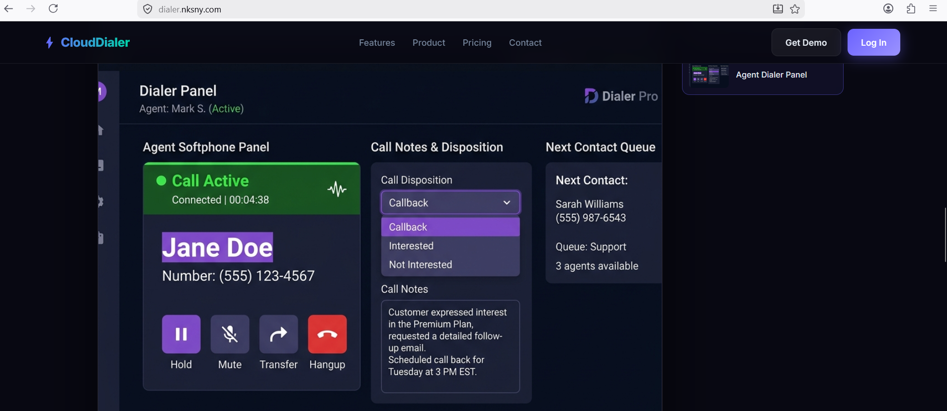 CloudDialer screenshot 2