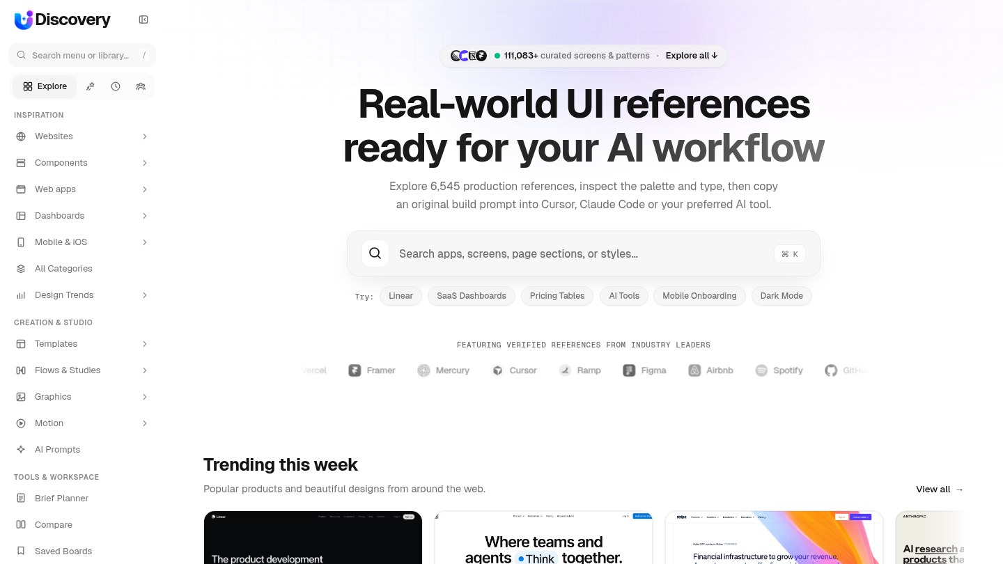 UI Discovery screenshot 1