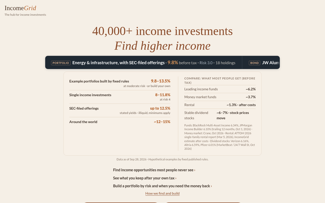 IncomeGrid screenshot 1