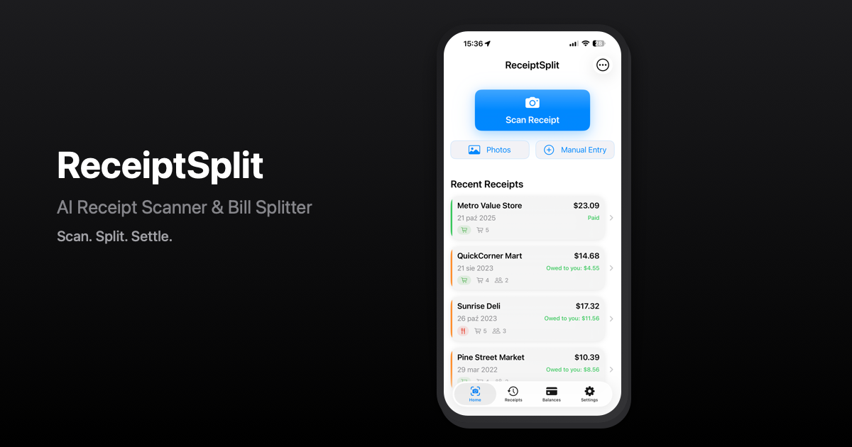 ReceiptSplit screenshot 1