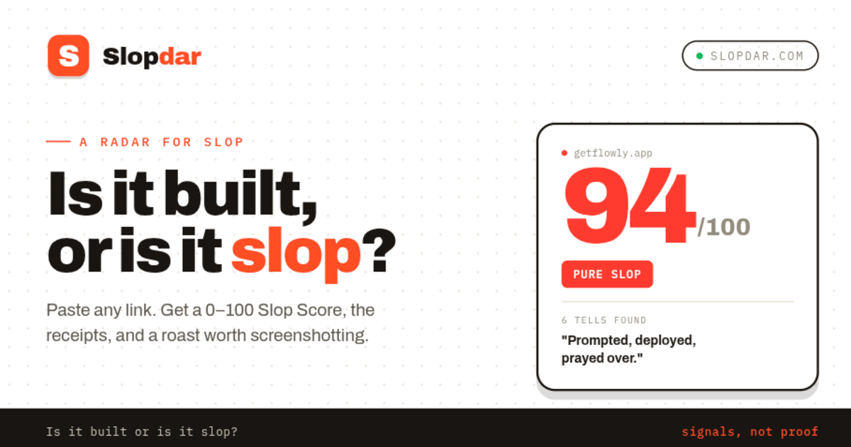 Slopdar screenshot 1
