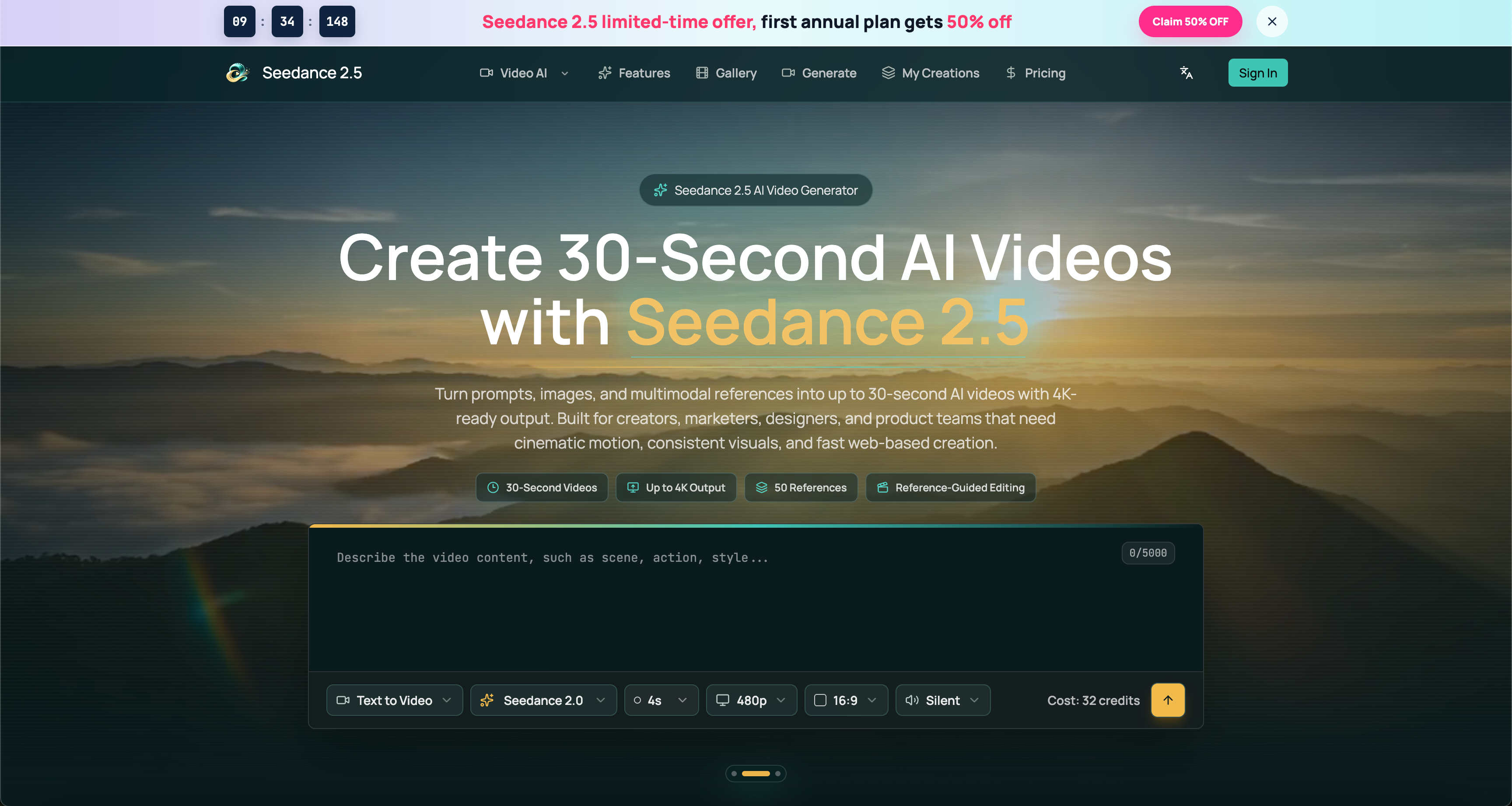 Seedance 2.5 AI Video Generator screenshot 1