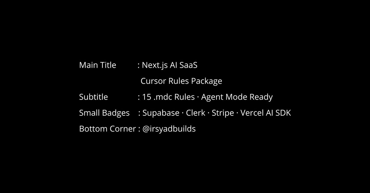 Next.js AI SaaS Cursor Rules Pack screenshot 1