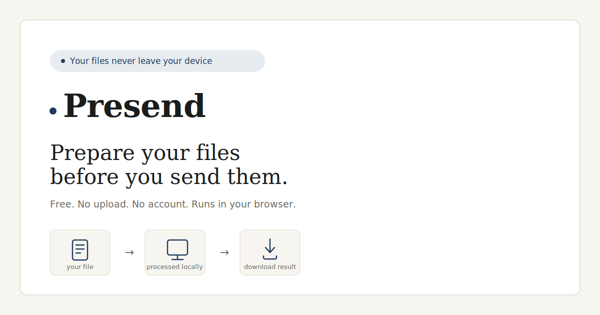 Presend screenshot 1