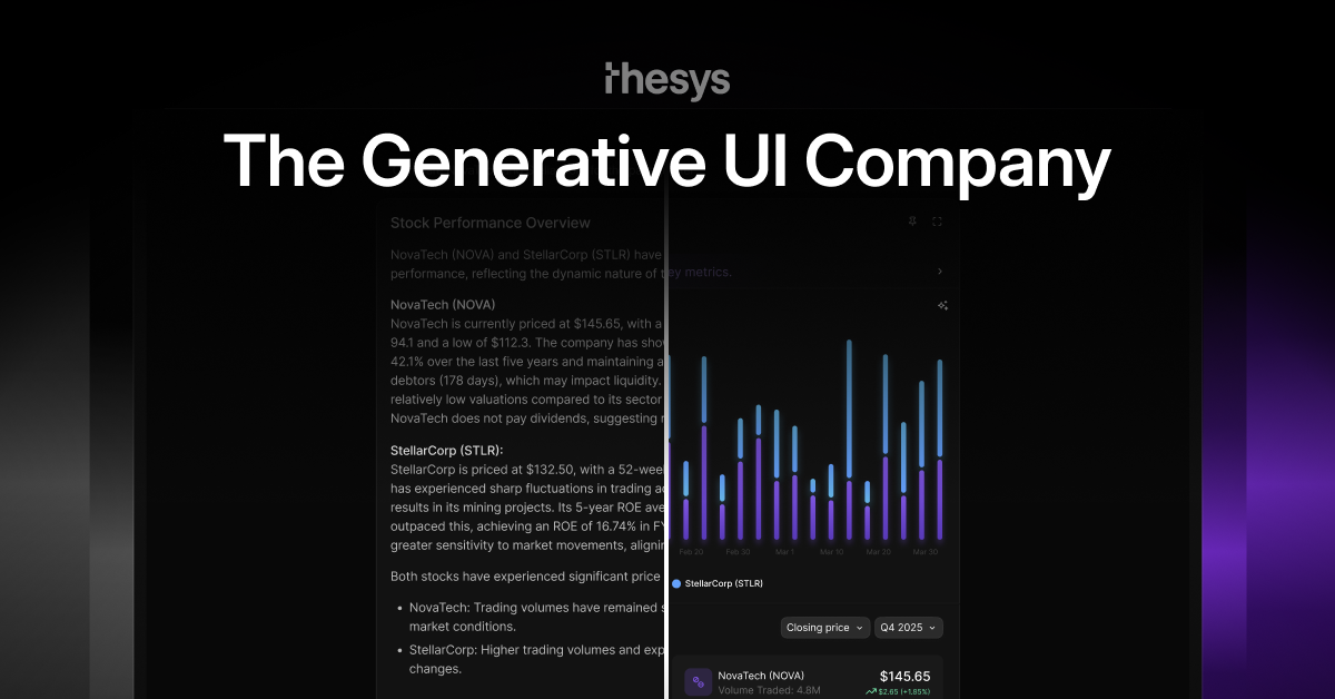 Thesys - The Generative UI Company screenshot 1
