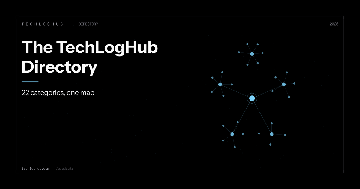 A network map of 22 tool categories branching from a central hub