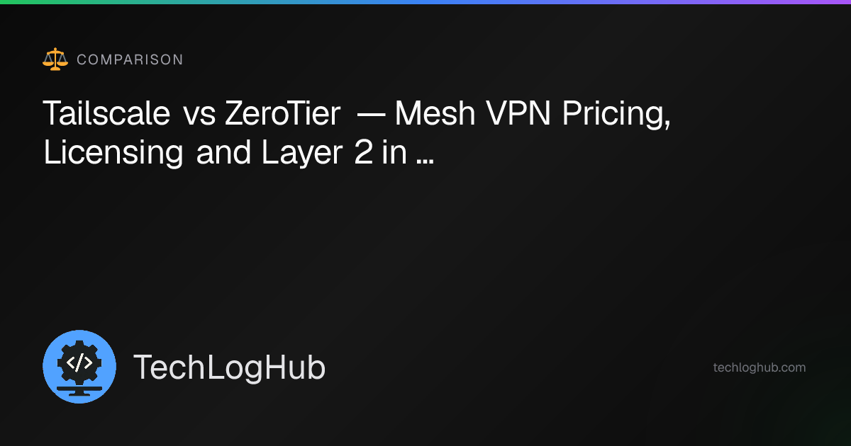 Tailscale vs ZeroTier (2026): Pricing and Features | TechLogHub